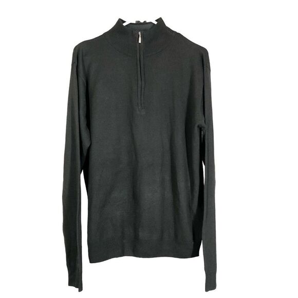 Isaac MIZRAHI Black‎ 1/2 Zip Long Sleeve Sweater Sz M - Picture 1 of 9